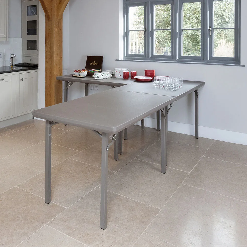 Premium Rectangular Plastic Folding Table - 4ft x 2ft6 (1220mm x 760mm)