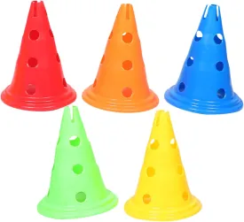 Sosoport 5pcs Lightweight Agility Training Cones for Soccer and Basketball Drills Portable Roadblocks for Boys and Girls Sports Practice for Schools and Outdoor Activities
