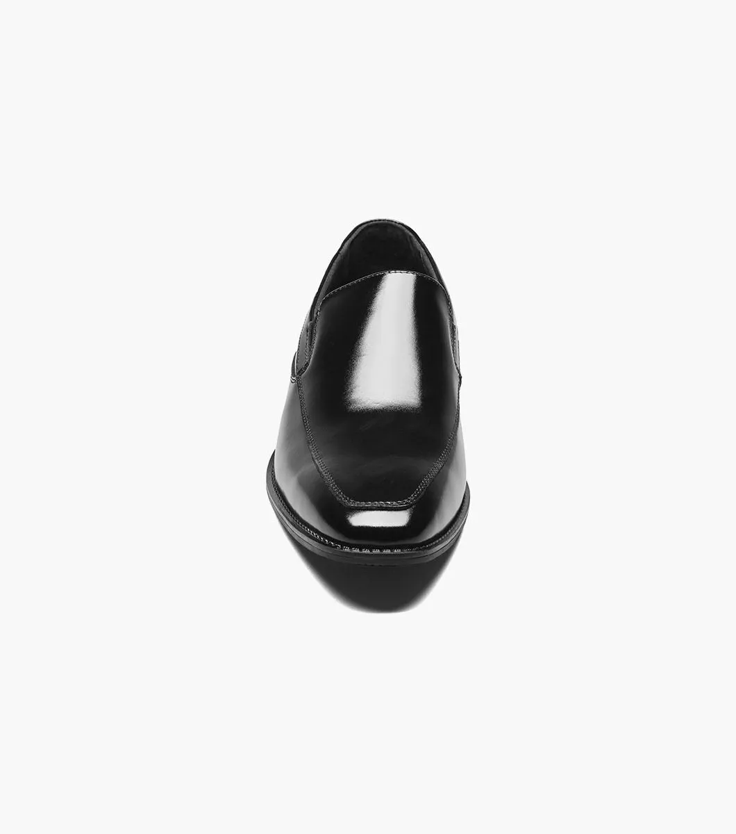 Stacy Adams Black Aldrich Moc Toe Slip On Shoes