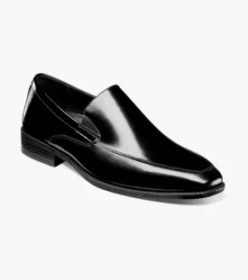 Stacy Adams Black Aldrich Moc Toe Slip On Shoes