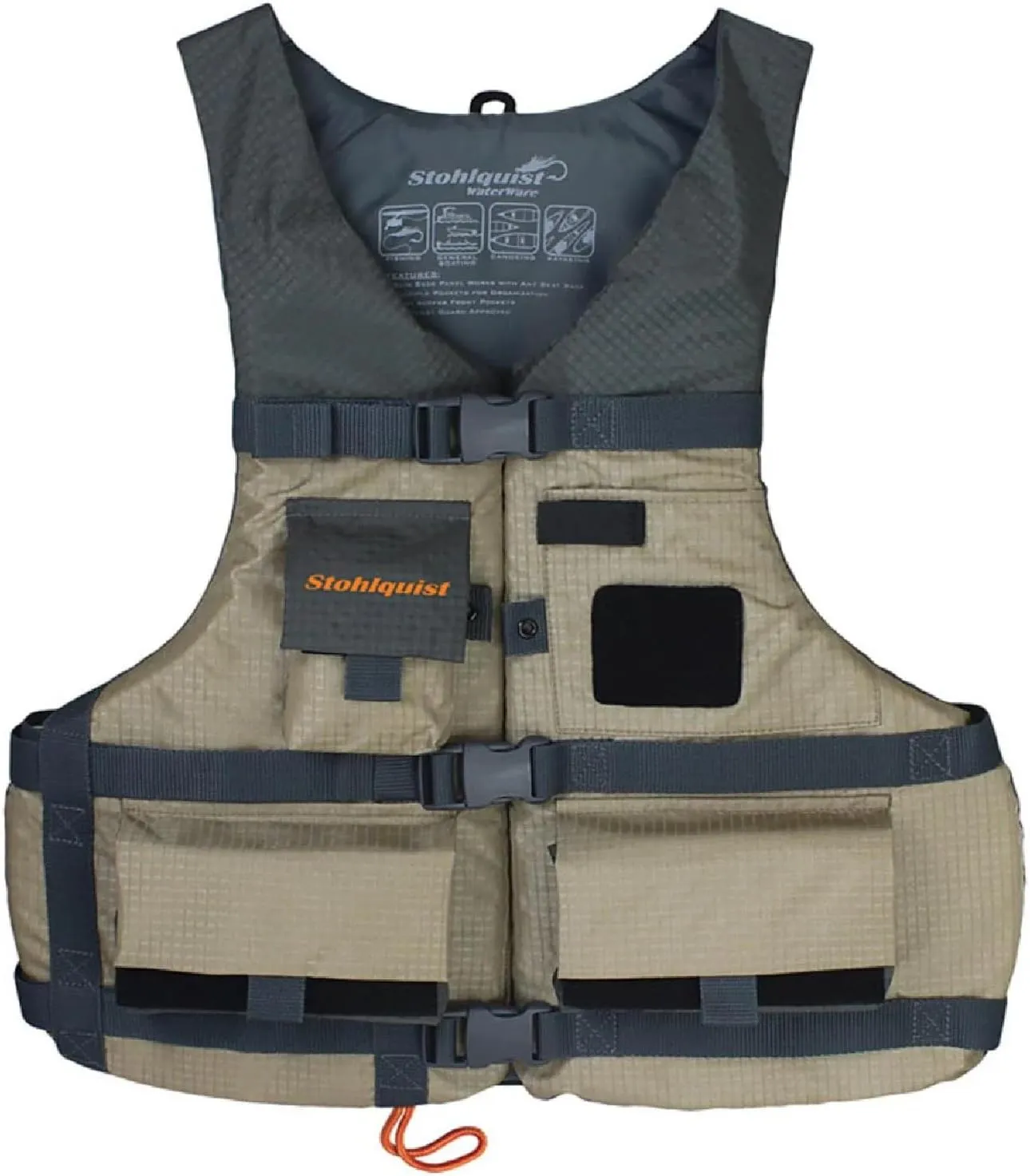 Stohlquist Spinner Fishing Life Jacket. USCG Approved PFD Life Vest. High Mobility, Comfortable Fit, Unisex.