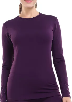 Subuteay Womens Thermal Tops Turtleneck Crew Neck Fleece Lined Shirt Long Sleeve Base Layer Undershirt