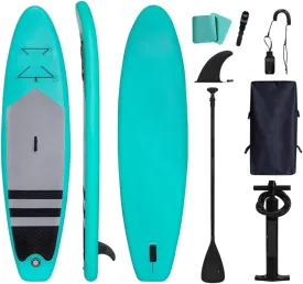 Surfboard Inflatable Sup Paddle Board White Water Touring Racing Paddleboard Sea Surfing Sub Surfboard Professional Paddling Outdoor Recreation (320green)
