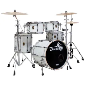 Tamburo TB UNIKA416FW UNIKA Series (4-piece wood shell pack with Snare Drum and 16" Bass Drum) - Fantasy White