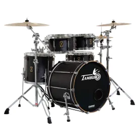 Tamburo TB UNIKA520FN UNIKA Series (5-piece wood shell pack with Snare Drum and 20" Bass Drum) - Flamed Black