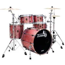 Tamburo TB UNIKA522FF16 UNIKA Series (5-piece wood shell pack with Snare Drum and 22" Bass Drum and 16" Floor Tom) - Fantasy Fire