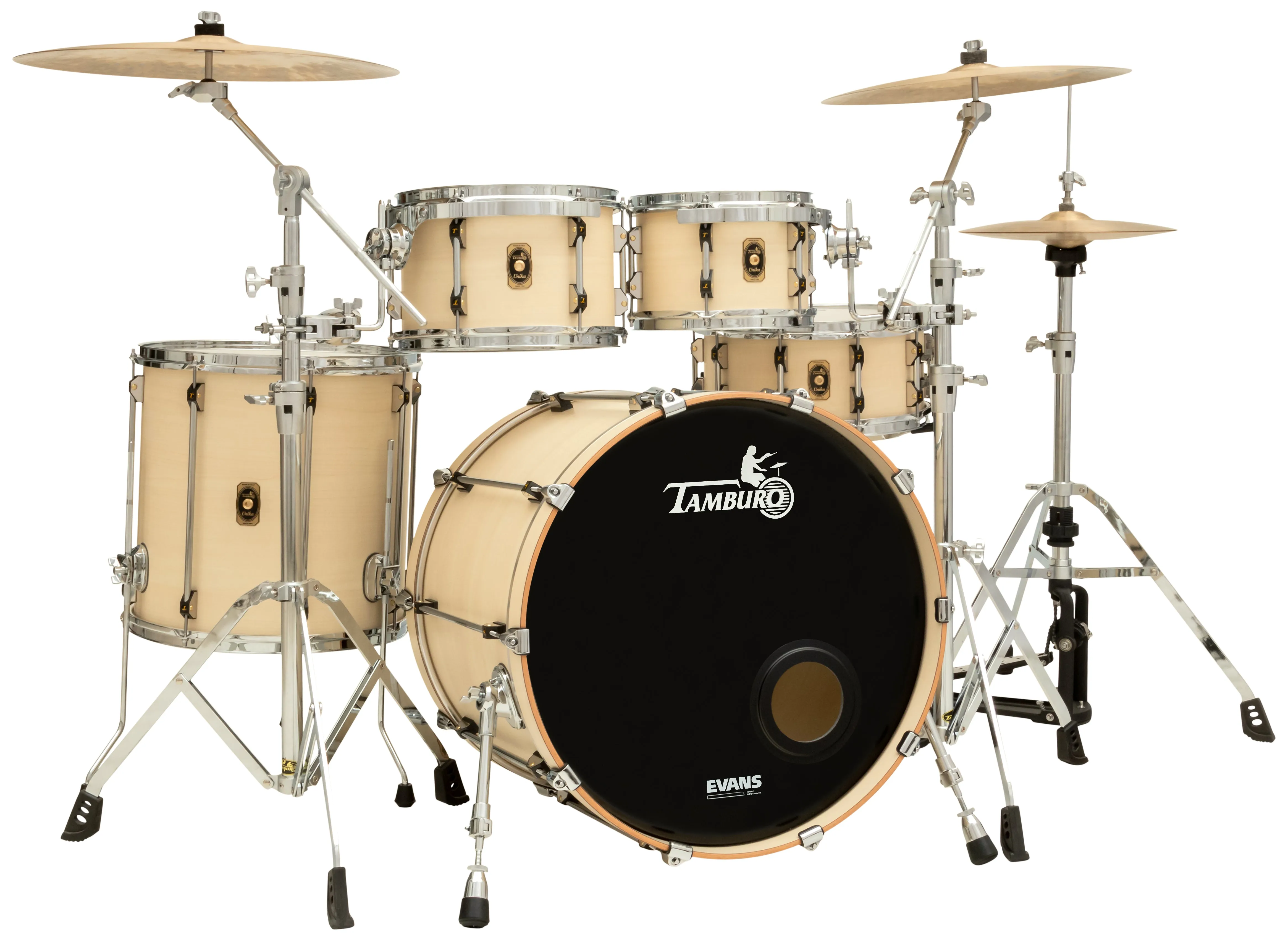 Tamburo TB UNIKA522MA UNIKA Series (5-piece wood shell pack with Snare Drum and 22" Bass Drum) - Maple