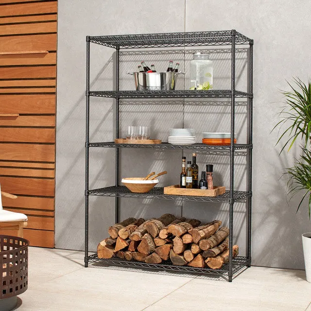 Trinity PRO 5-Tier 48x24x72 Wire Shelving NSF Black Anthracite®