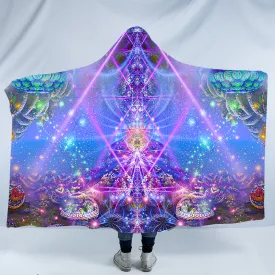 Trippy Hooded Blanket | Psy Blanket With Hood | Gates of Atlantis