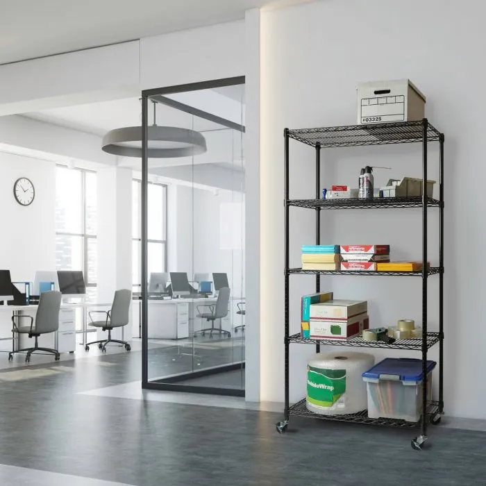 UltraDurable® 5-Tier NSF Steel Shelving, Black