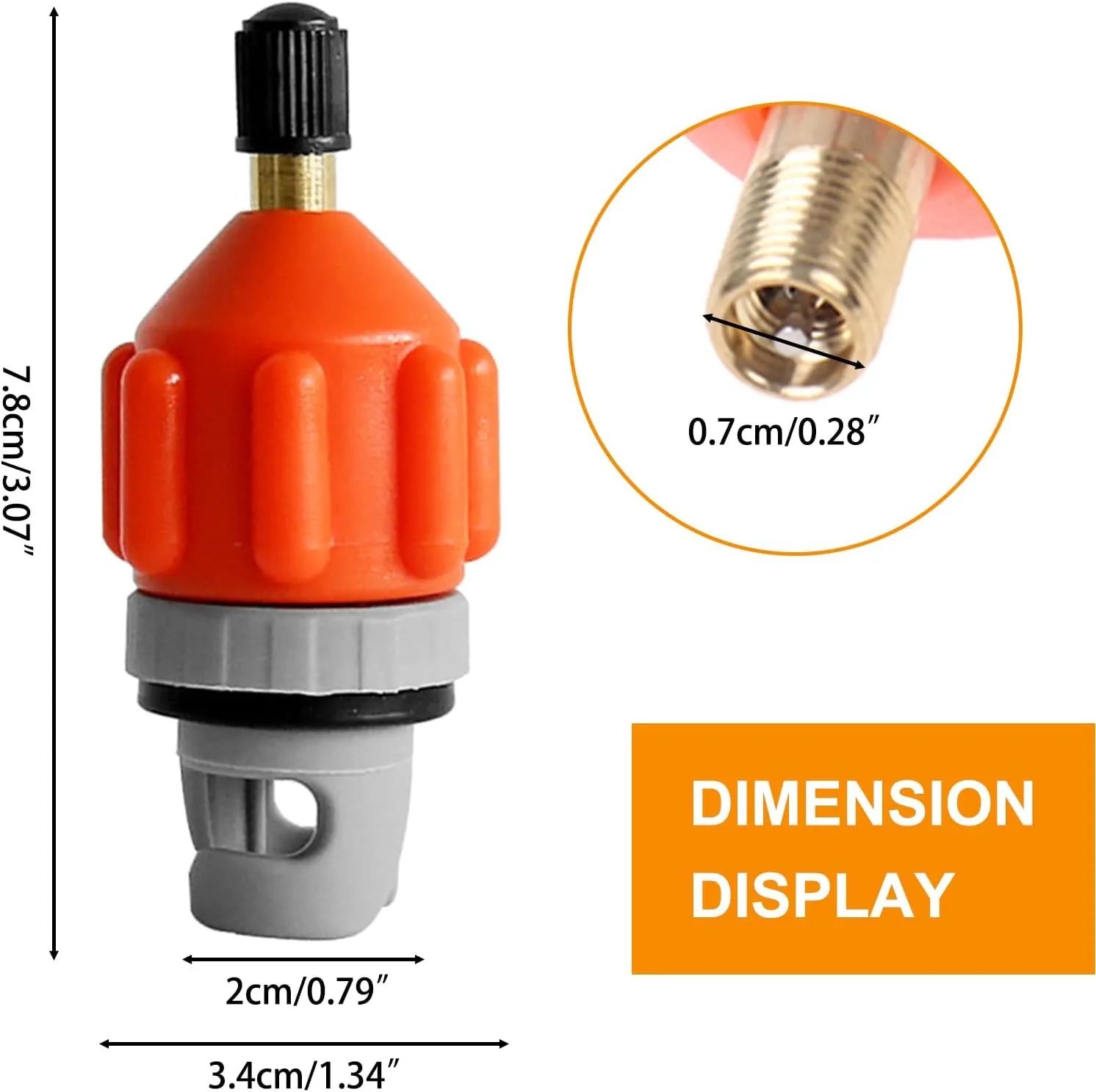 VideoPUP Inflatable Boat SUP Pump Adaptor Universal Paddle Board Pump Adapter Air Pump Converter with Standard Schrader Air Valve Adapter Pumping Head Connector for Inflatable Kayak, Black