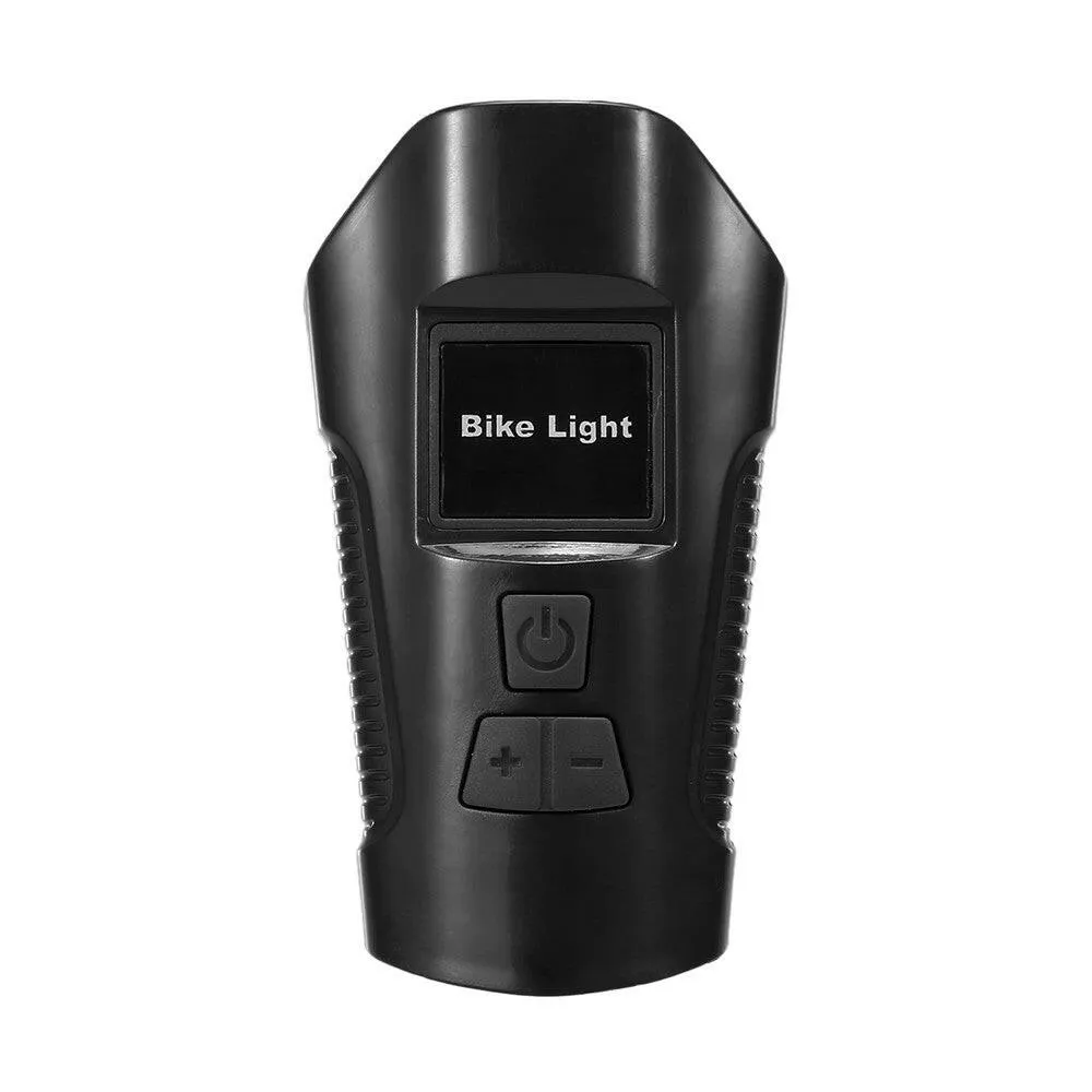Waterproof Bicycle Headlight Rechargeable Cycling LED Front Light Bike Head Lamp With Loud Bell Warning Horn Light For MTB Road Bike