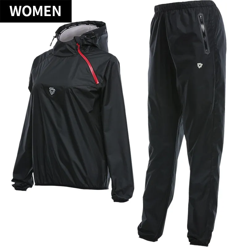 Womens Gym Clothing Set Hoodies Pullover Sportswear Running Fitness Weight Loss Sweating Sports Suit