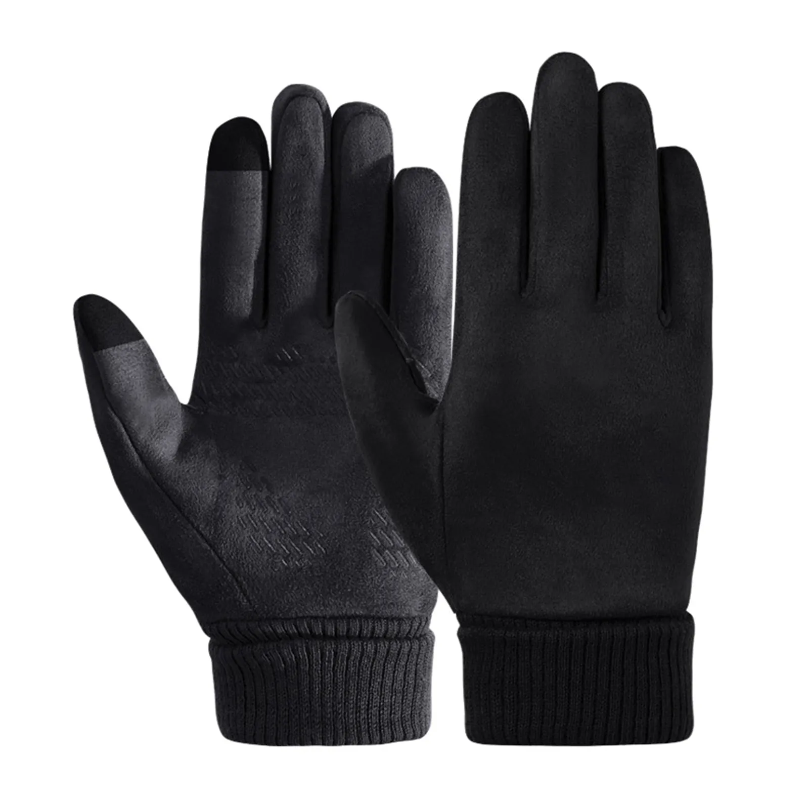 YESFASHION Winter Gloves To Keep Warm, Running, Hiking, Fishing, Windproof, Finger Touch Screen, Warm Men And Women Gifts 008 black One